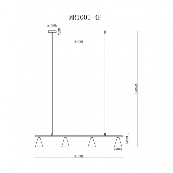 Подвесной светильник MyFar Milla MR1001-4P