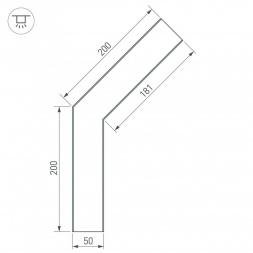 Коннектор угловой Arlight SL-Line-5035-135 030113