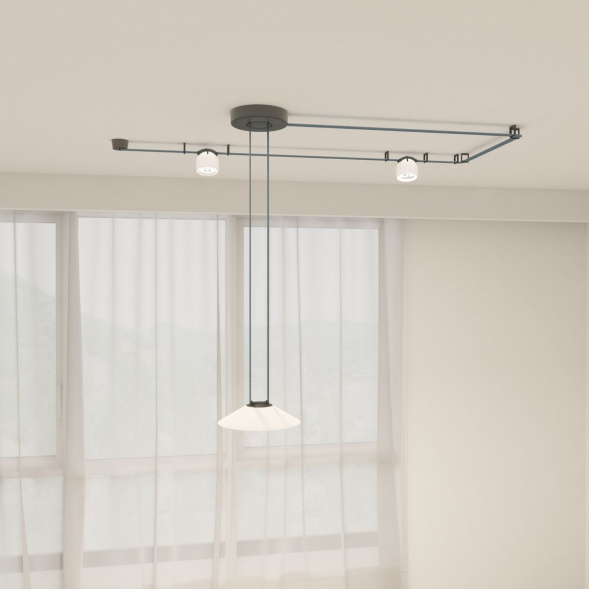 Трековый светодиодный светильник Denkirs Belty Flow DK5565-WH+BK