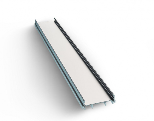 Профиль накладной с рассеивателем серебро 1м. Apeyron 08-13