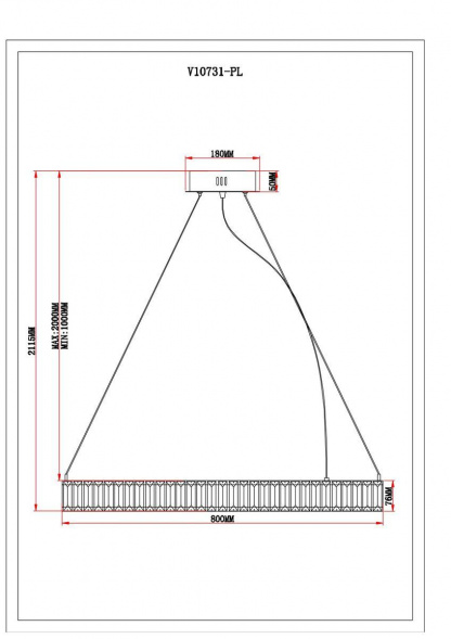 Подвесной светодионый светильник Moderli Asti V10731-PL