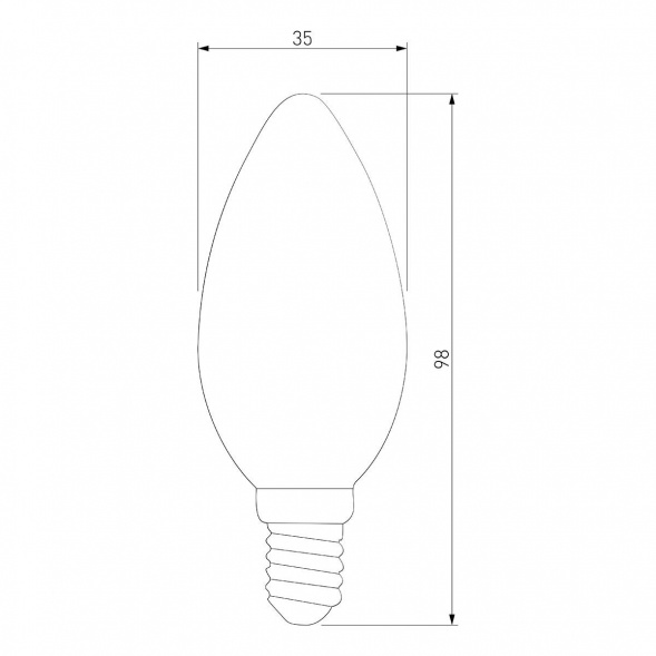 Лампа светодиодная филаментная Elektrostandard BLE1427 E14 9W 4200K матовая a050133