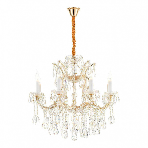 Подвесная люстра iLamp Diamond 6071-8 GD+CL