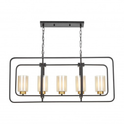 Подвесная люстра Lumina Deco Indivia LDP 1238-5 BK+MD