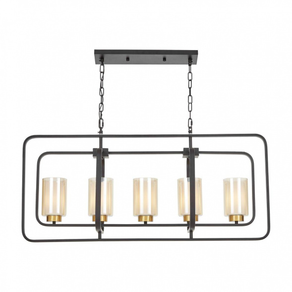 Подвесная люстра Lumina Deco Indivia LDP 1238-5 BK+MD