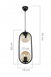 Подвесной светильник Toplight Kerrie TL1609H-02BK