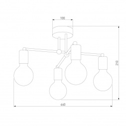 Потолочная люстра TK Lighting 1904 Retro