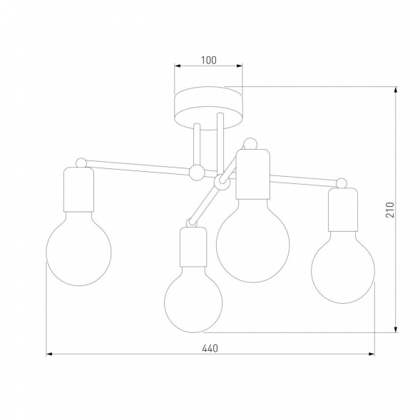 Потолочная люстра TK Lighting 1904 Retro