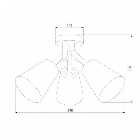 Потолочная люстра TK Lighting 658 Vaio Grafit 3