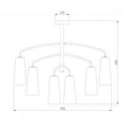 Подвесная люстра Eurosvet Omber 70137/6 латунь