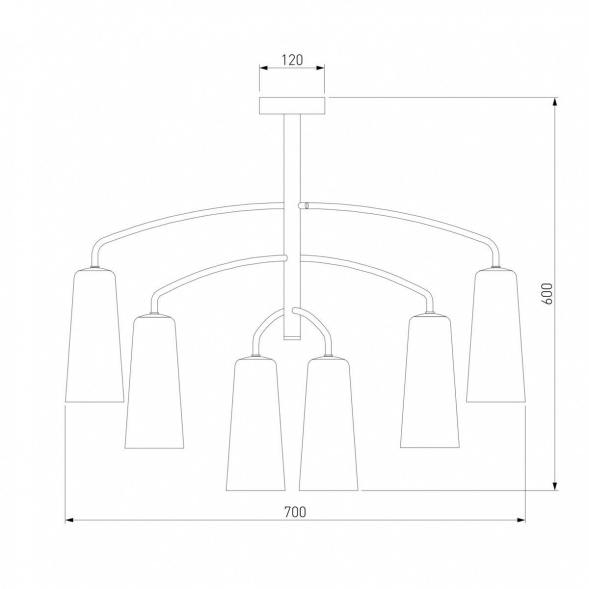 Подвесная люстра Eurosvet Omber 70137/6 латунь
