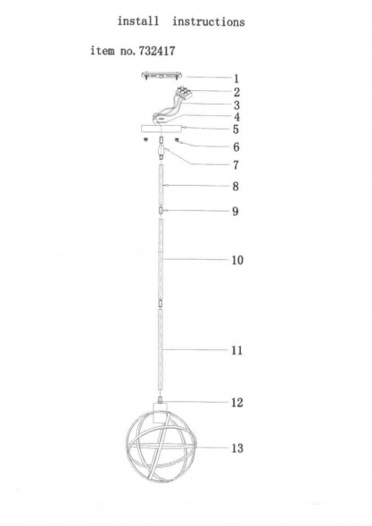 Подвесной светильник Lightstar Gabbia 732417