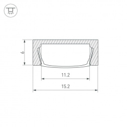 Профиль с рассеивателем Arlight Mic-2000 Anod+Opal 029024
