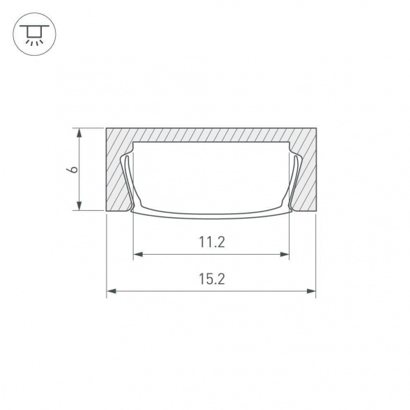 Профиль с рассеивателем Arlight Mic-2000 Anod+Opal 029024