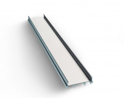 Профиль накладной с рассеивателем серебро 2м. Apeyron 08-14