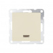 Выключатель одноклавишный LK Studio LK80 c подсветкой бежевый матовый 840202-1