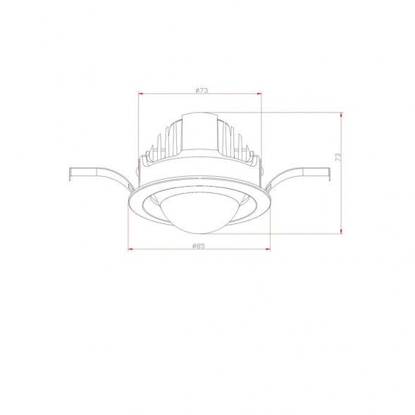 Встраиваемый светодиодный светильник Fiberli 100104Е75 12130401