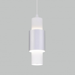 Подвесной светодиодный светильник Eurosvet Bento 50204/1 белый/матовое серебро