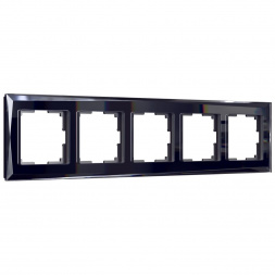 Рамка Werkel на 5 постов Diamant черный W0051208 4690389158872