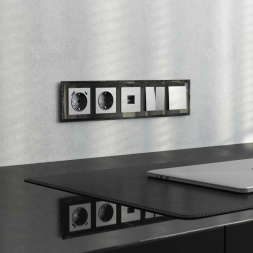 Рамка Werkel на 5 постов Diamant черный W0051208 4690389158872