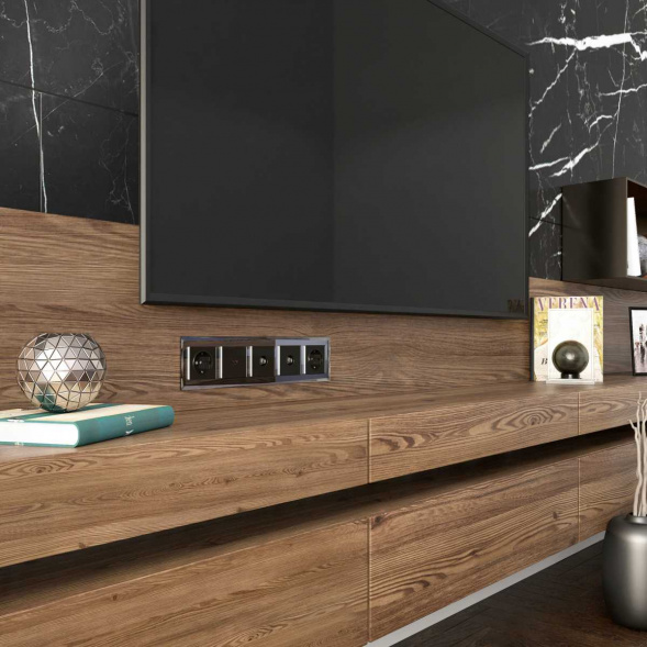 Рамка Werkel на 5 постов Diamant черный W0051208 4690389158872