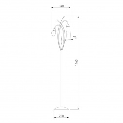 Торшер Eurosvet 22080/2F хром