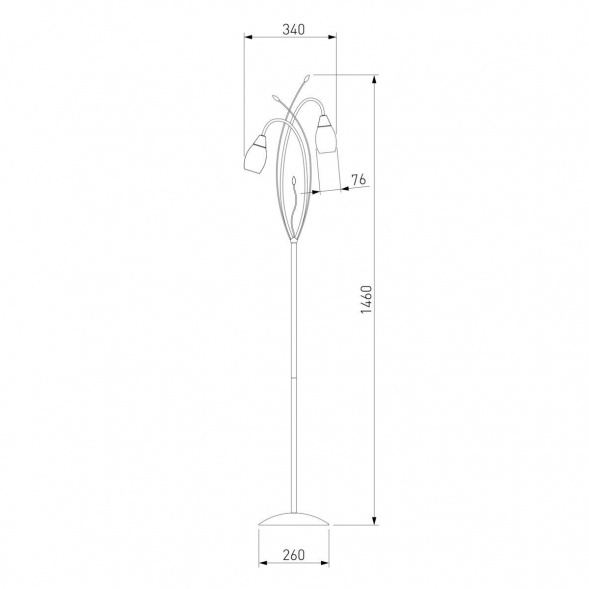 Торшер Eurosvet 22080/2F хром