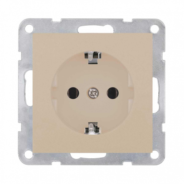 Розетка с з/к, без шторок LK Studio (шампань) LK80, 843106-1