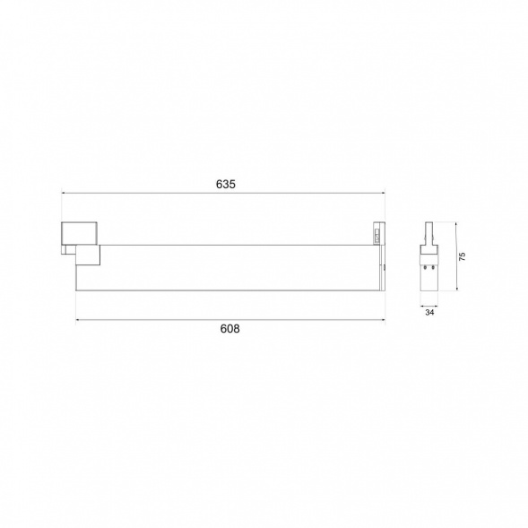 Трековый светодиодный светильник Elektrostandard X-Line черный матовый 28W 4200K LTB55 a052446