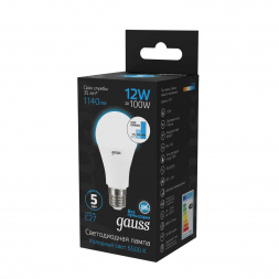 Лампа светодиодная Gauss E27 12W 6500K матовая 102502312