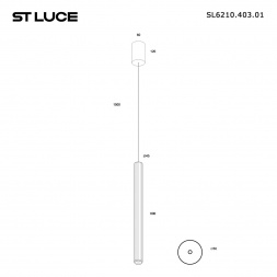 Подвесной светодиодный светильник ST Luce Lilt SL6210.403.01