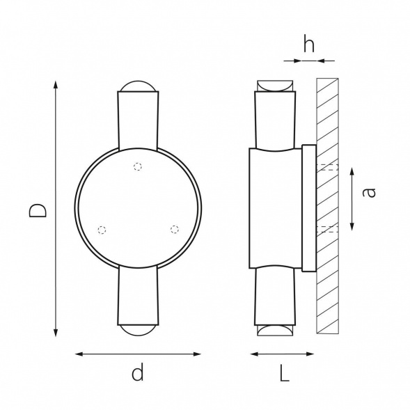 Уличный настенный светодиодный светильник Lightstar Dito 380623