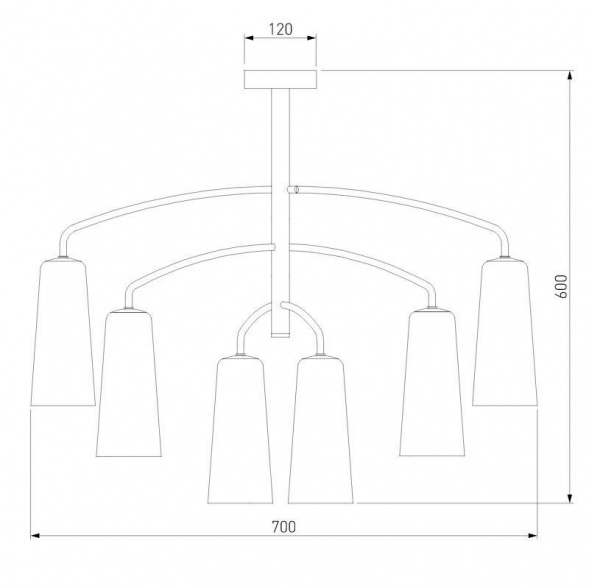 Подвесная люстра Eurosvet Omber 70137/6 хром