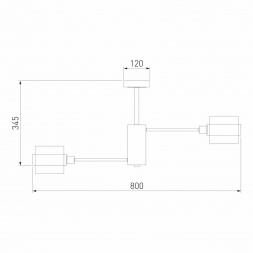 Потолочная люстра Eurosvet Arcada 70127/8 черный/дымчатый