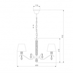 Подвесная люстра Eurosvet Alcamo 60103/5 перламутровое золото