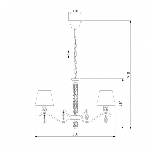 Подвесная люстра Eurosvet Alcamo 60103/5 перламутровое золото
