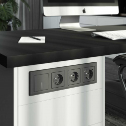 Выключатель Werkel одноклавишный с подсветкой графит W1110164 4690389194313