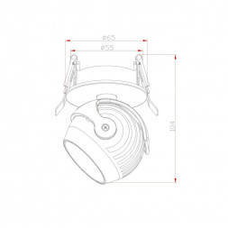 Встраиваемый светодиодный светильник Fiberli 7002-ZZ10W 3000K 12130501