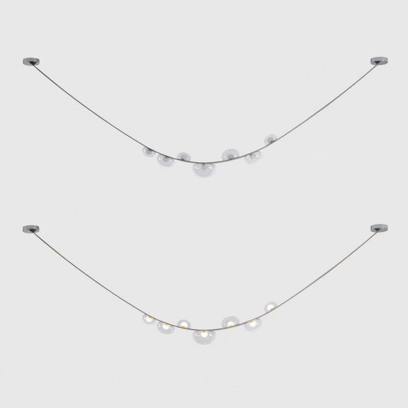 Подвесной светильник Crystal Lux BOSQUE SP7 L3000 GREY/TRANSPARENT