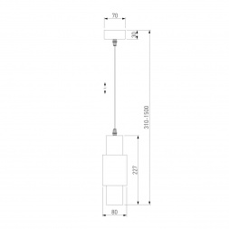 Подвесной светодиодный светильник Eurosvet Bento 50204/1 матовое серебро/матовое золото