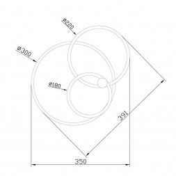 Потолочная светодиодная люстра Escada CONTOUR 10213/2LED BL Chrome