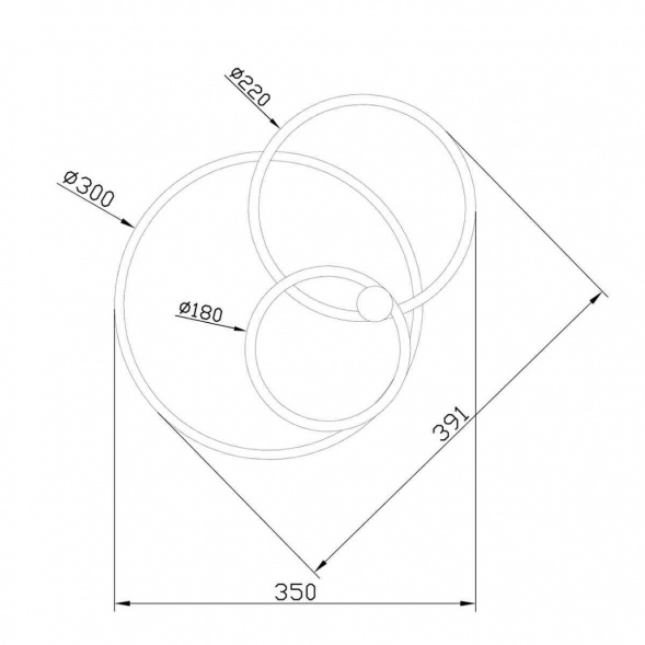 Потолочная светодиодная люстра Escada CONTOUR 10213/2LED BL Chrome
