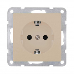 Розетка с з/к, со шторками LK Studio (шампань) LK80, 843206-1