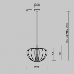 Подвесной светильник Maytoni Modern Cambio MOD398PL-01S