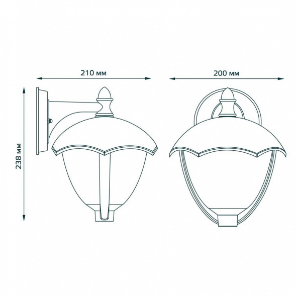 Уличный настенный светильник Gauss Aura GD028