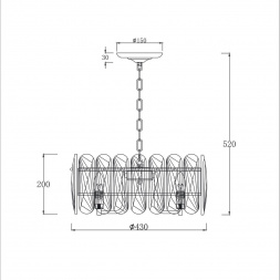 Подвесная люстра Escada Arabana 2114/6S Gold