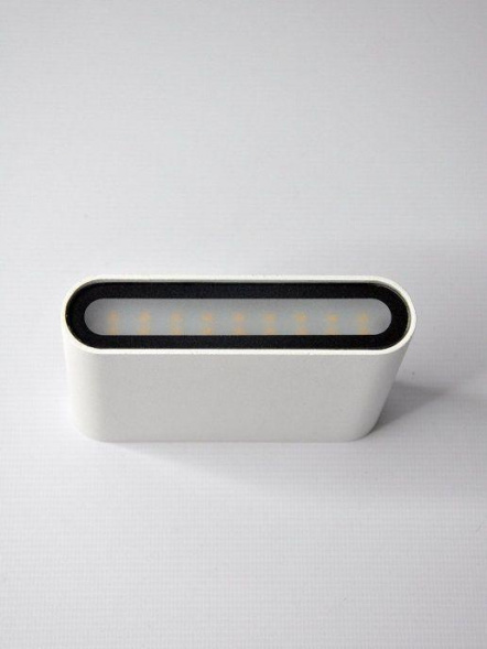 Уличный настенный светодиодный светильник Elvan BR-007T-6W-WW-Wh