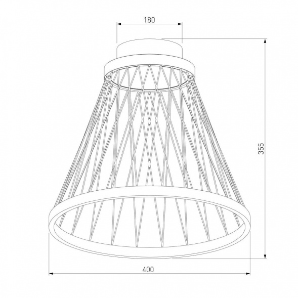 Потолочный светодиодный светильник Eurosvet Cesta 40018/1 LED коричневый