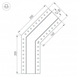 Коннектор угловой Arlight SL-Linia45-Fantom-135 030102