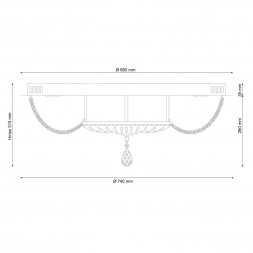 Потолочная люстра Lucia Tucci Cristallo 103.21